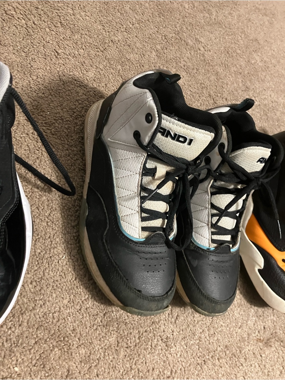 And1 Black and White Men's High-Top Sneakers